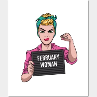 february woman Posters and Art